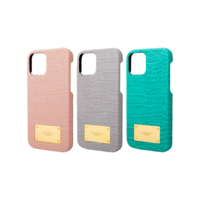 GRAMAS COLORS Croco Embossed PU Leather Shell Case CSCCE-IP11 for iPhone 12 / 12 Pro