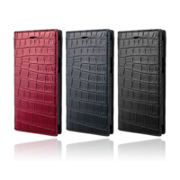 GRAMAS Meister Crocodile Leather Book Case MBCCR-IP14 for iPhone 13